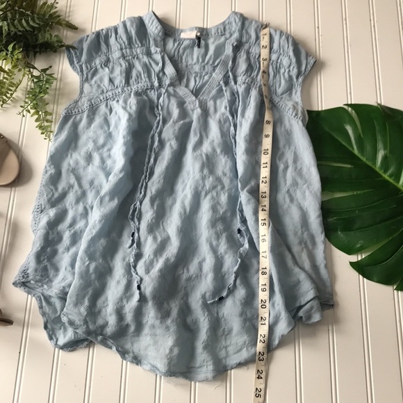 Anthropologie akemi kin blue tassel top boho Renee - Picture 5 of 9